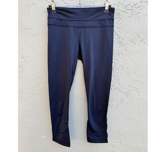 Lululemon Athletica Women Black Yoga Workout Athletic Pocket Cropped Leggings